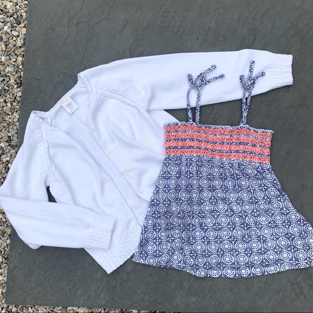 Girls 6/7 super soft cami & cardigan